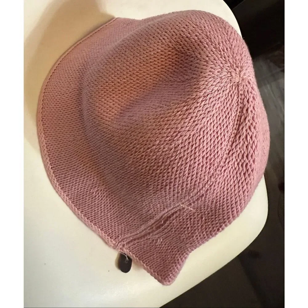 Zara Kids Girls Knit Lightweight Cotton Blend Bucket Hat Pink Size 10-14 NWT